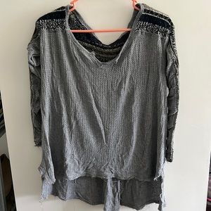 Free People Waffle Shirt